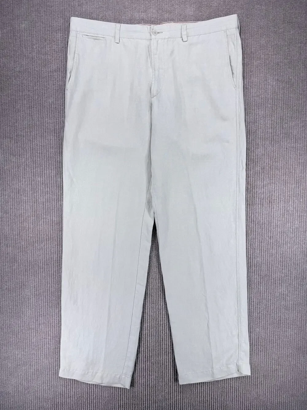 Tommy Bahama Light Gray Linen Silk Pants 38x34